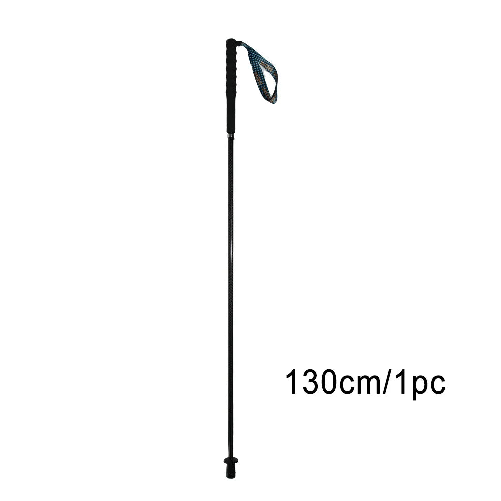 Ultra Light Weight Trekking Poles Folding Hiking Sticks Portable Carbon Fiber Collapsible Nordic Walking Cane Sticks Bags