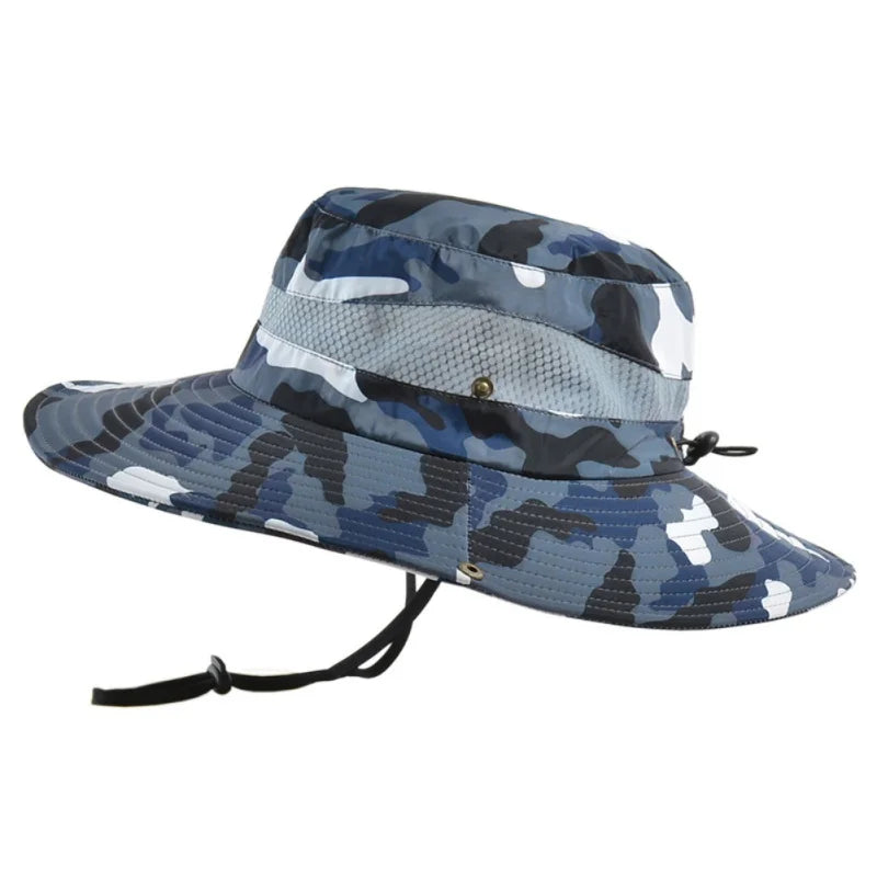 Summer Men Breathable Sun Hat Outdoor Traveling Fishing Hiking Hat