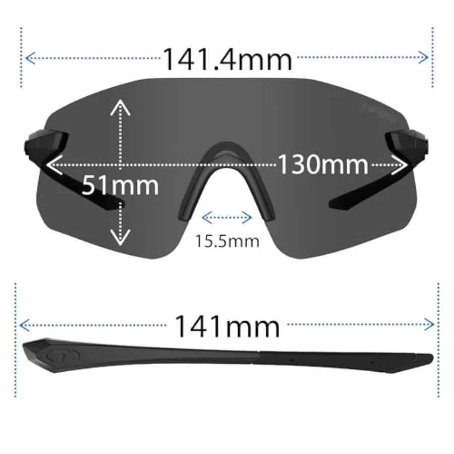 Tifosi Vogel SL Sport Sunglasses Men and Women - Ideal For Baseball, Cycling, Cricket, Golf, Hiking, Running