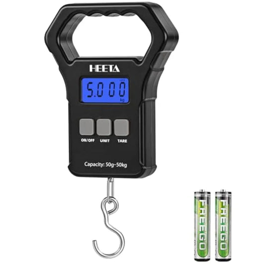 Fish Scale, 110lb/50kg Digital Portable Hanging Fishing Weight Scale with Backlit LCD Display