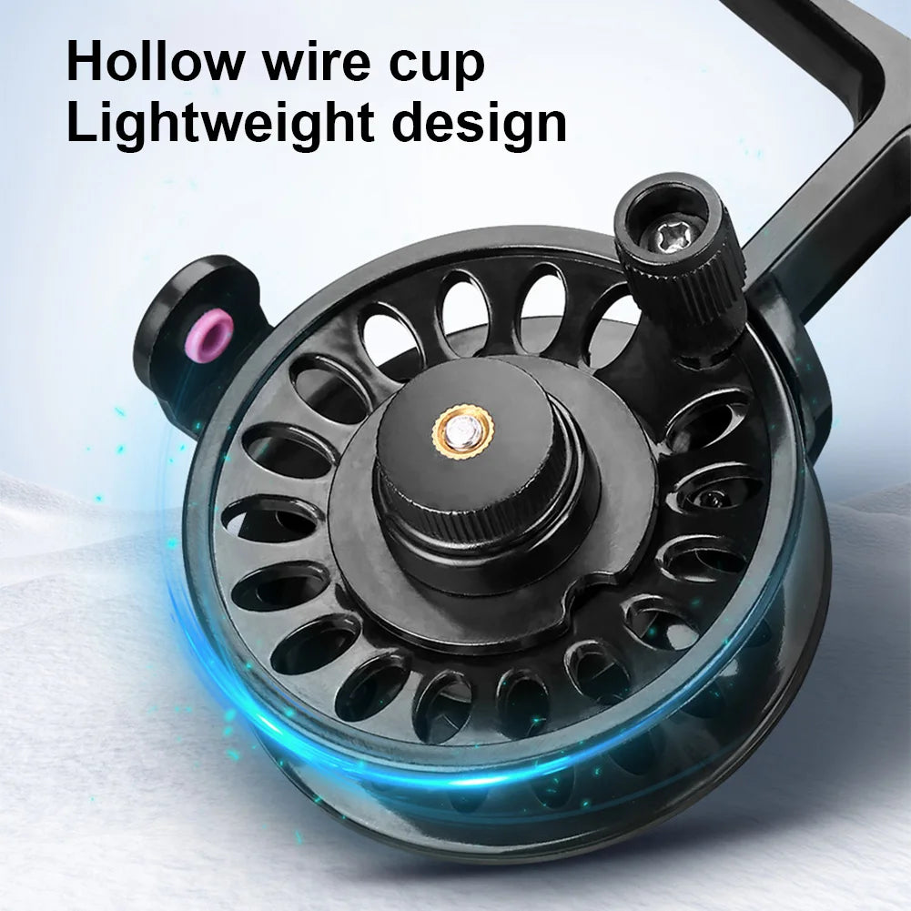 Fly Fishing Reel ABS Lightweight Ice Fishing Reel Fishing Wheel for Trout Pike Winter Fishing Accessories