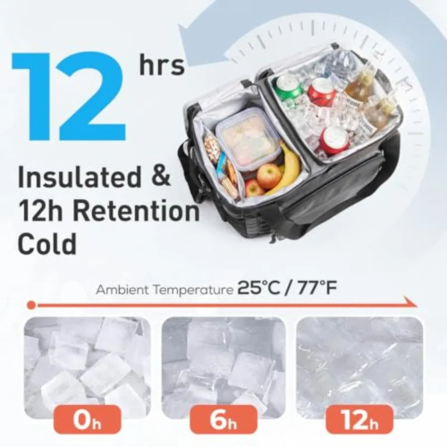 Soft Sided Cooler Bag Insulated 30/48/60 Cans, Large Collapsible and Leakproof Ice Chest for Picnic, Beach, Camping, Travel