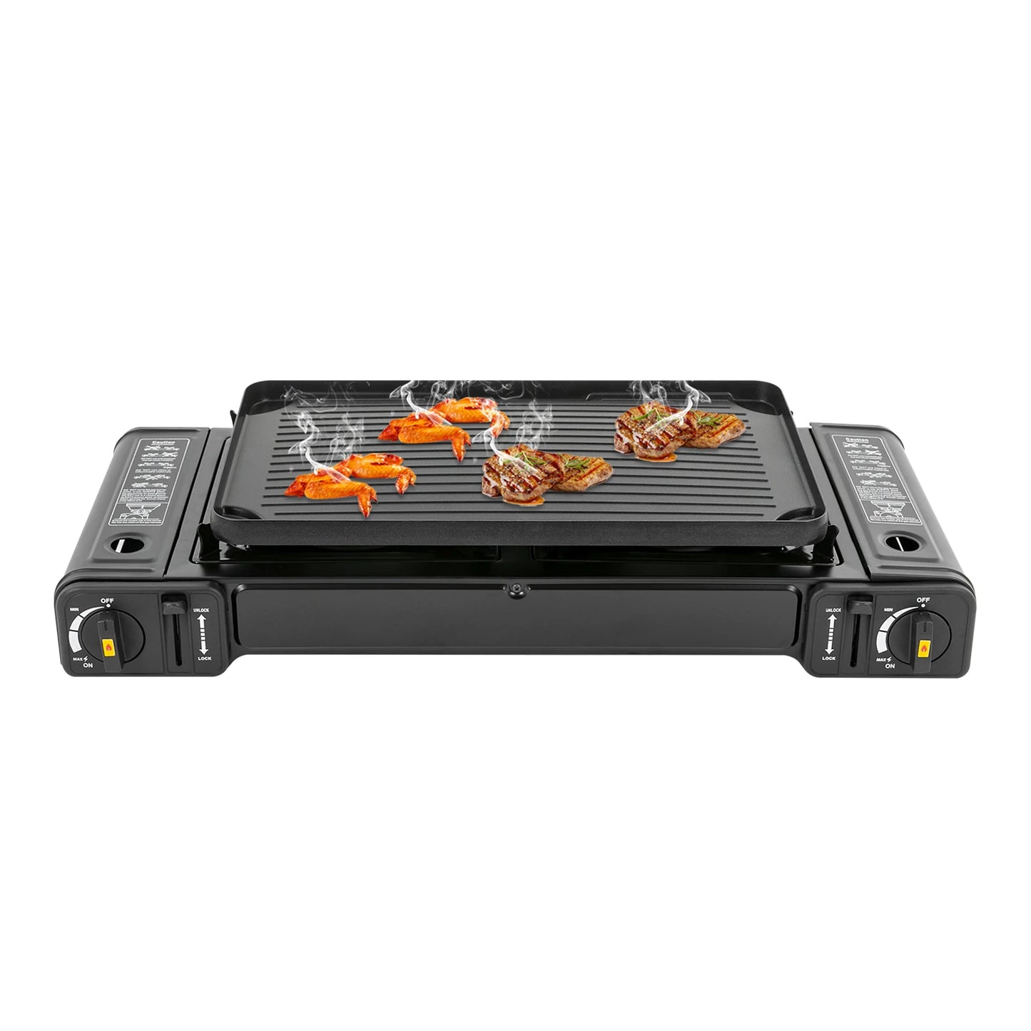 2500W Portable Camping Stove 2 Burners Portable Case