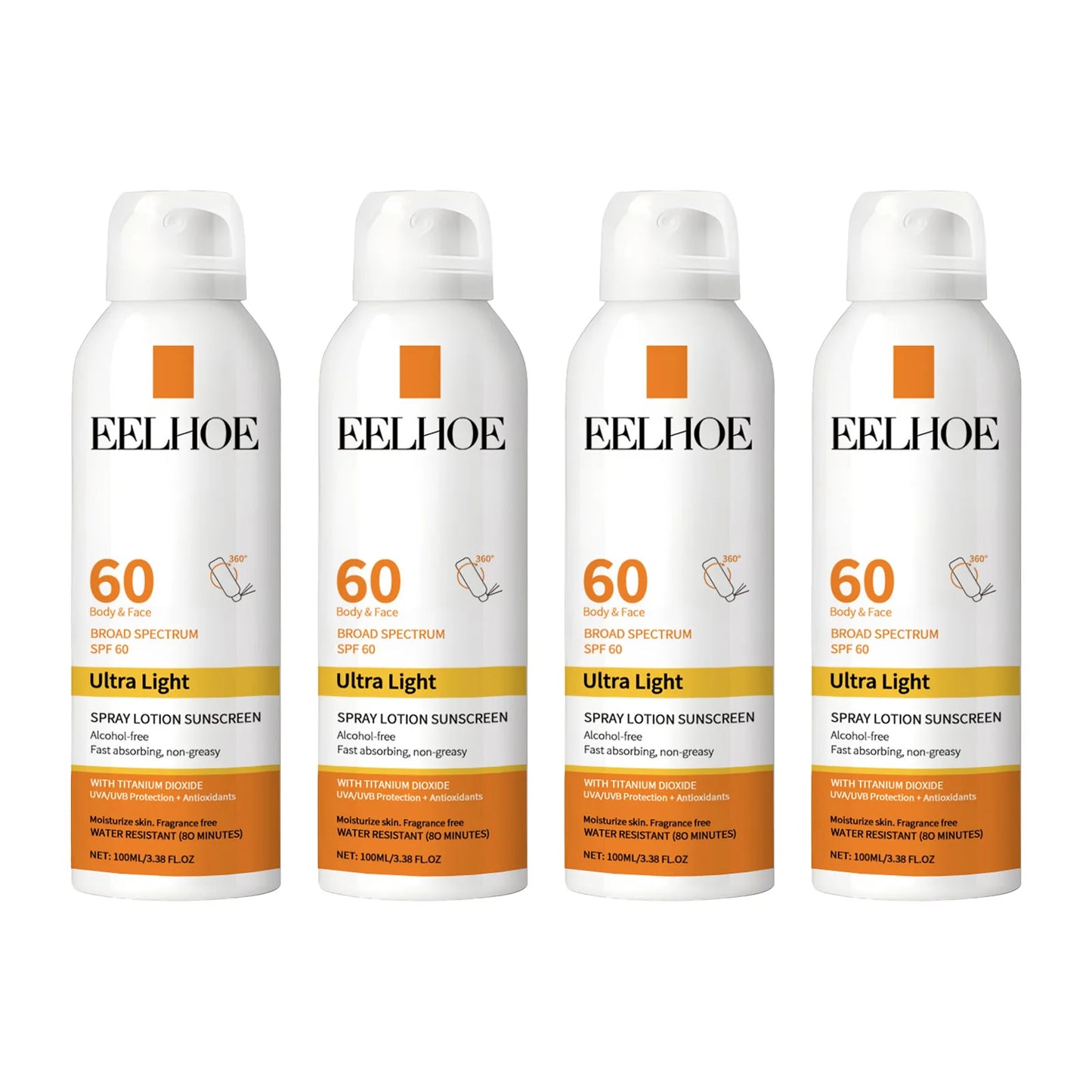 EELHOE Vitamin E Sunscreen Spray 100ml Long-lasting Deep Moisturizing Anti-UV Skin Protector