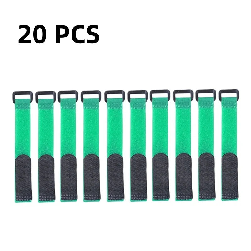 10pcs Fishing Rod Tie Holder Strap Suspender Fastener Hook Loop Ties