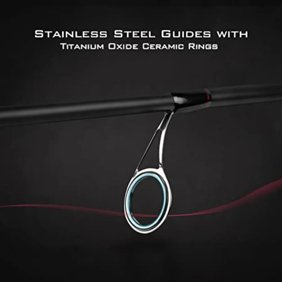 Royale Advantage Fishing Rod IM6 Graphite Blanks, 2-Pieces Rods with Extra Tip Section, KastFlex Technology