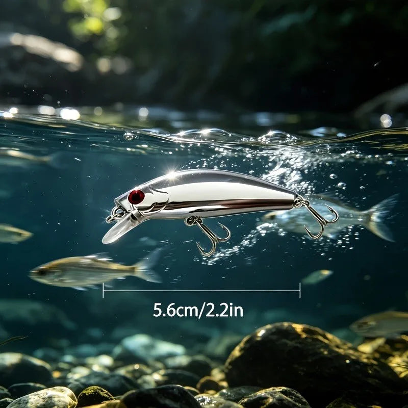 20-Piece Sinking Minnow Crankbaits (2.1" / 0.23 oz) for Bass Fishing