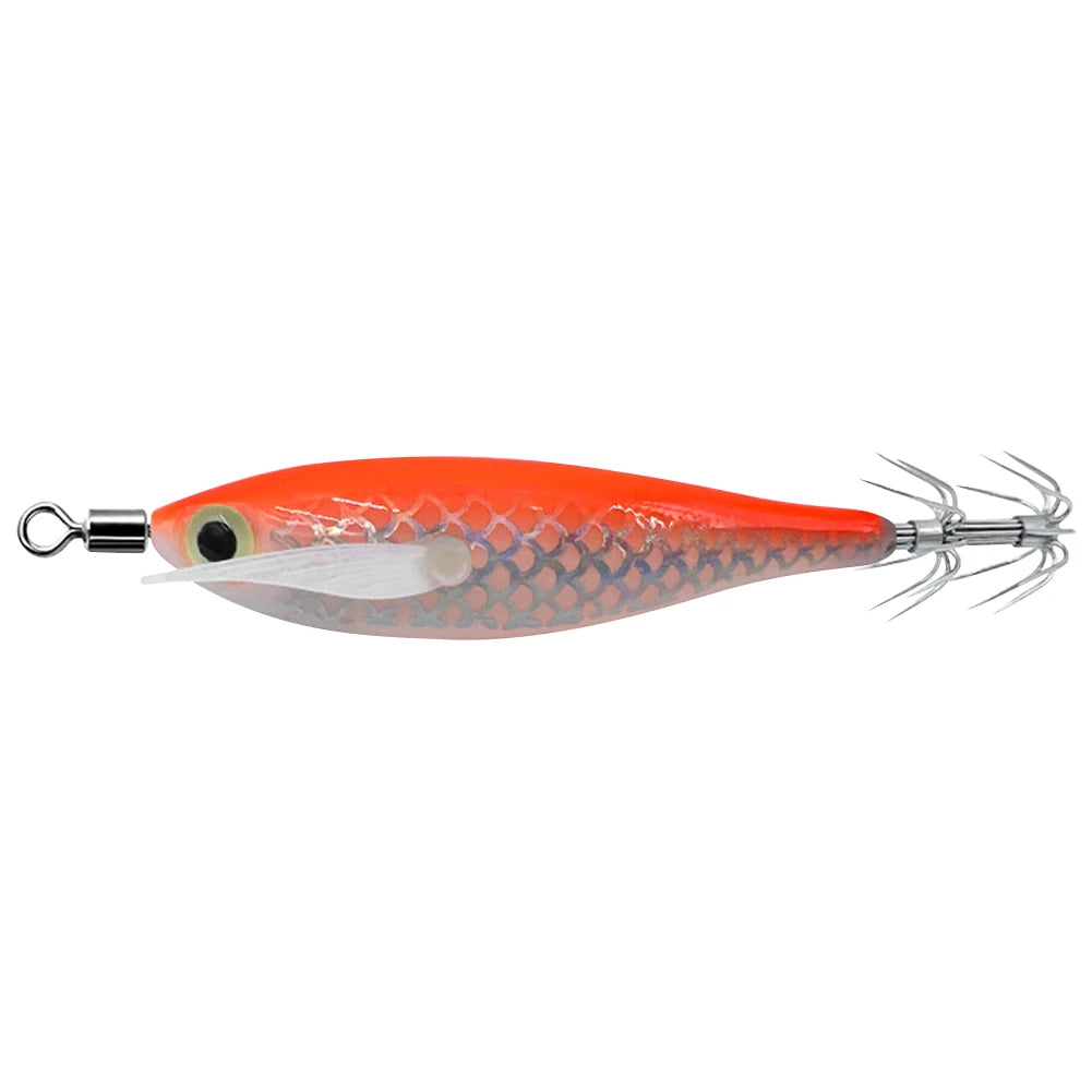 Luminous Squid Hook Squid Fishing Lure with 3D Eyes Glow In The Dark Squid Bait for Night Fishing