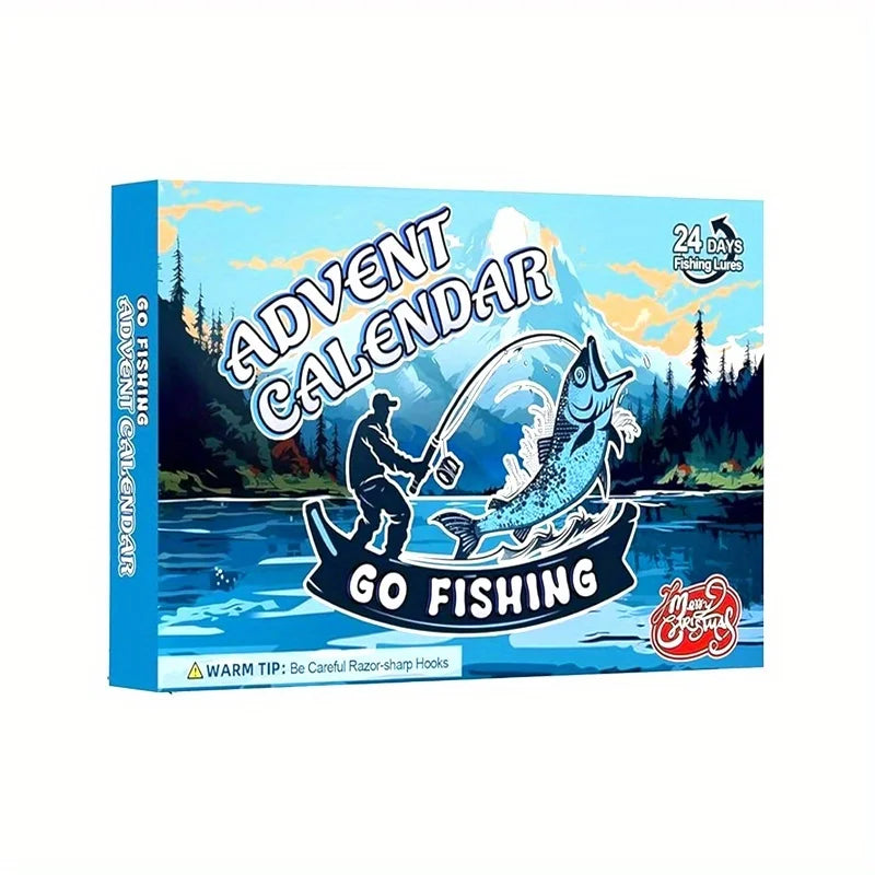Fake Bait Set, 24-Compartment Design, Christmas Gift Calendar for Boys and Girls