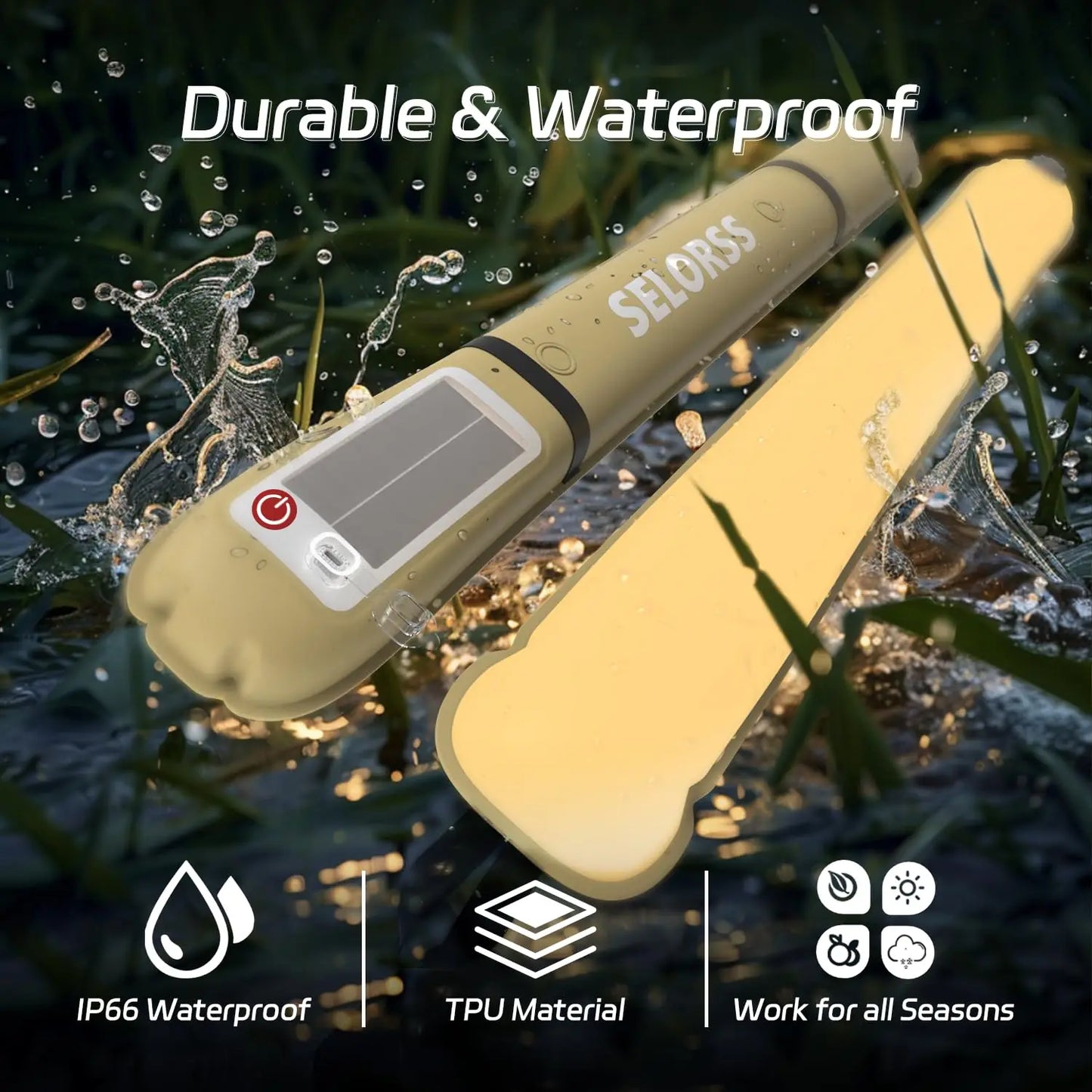 SELORSS Solar Camping Lantern 2000mAh