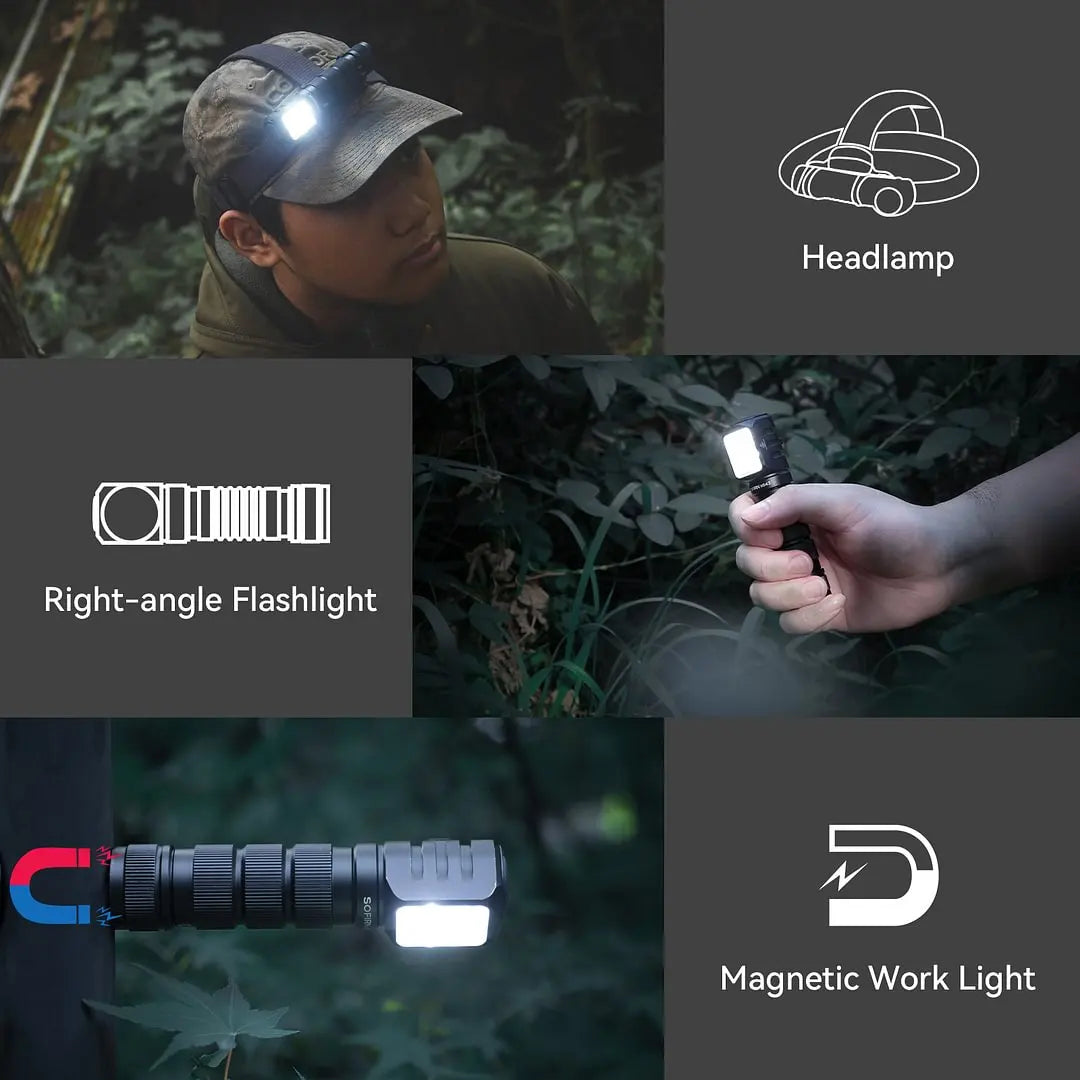 SOFIRN HS42 Headlamp 2100lm 18650 EDC USB C Rechargeable Flashlight SST40 LED Torch with Magnetic for Camping