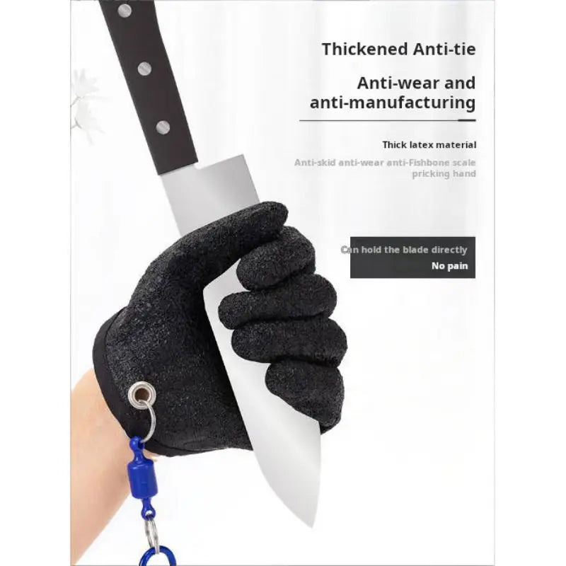1PCS Fishing Gloves Catching Fish Anti-skid Durable Knitted Full Finger Waterproof Work Cut Resistant Gloves