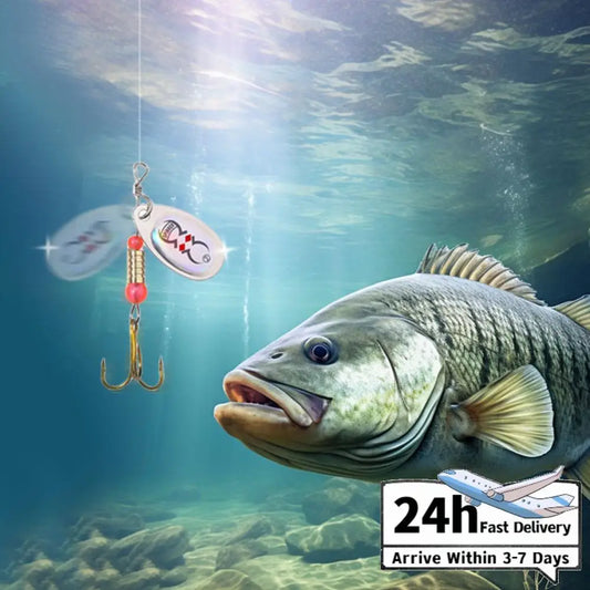 16Pcs Metal Spoon Spinner Fishing Lure with Treble Hooks