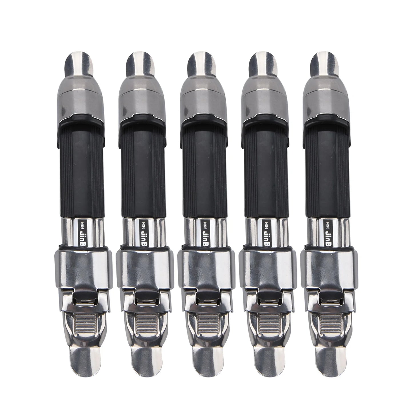 5pcs Steel Adjustable Plate Type Reel Seat Fishing Rod Building Component Rod DIY Repair Accessory
