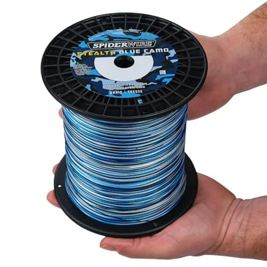 Spiderwire Stealth Braid 3000 Yards Fishing Line for Saltwater Fishing Ultra Thin High Strength Monofilament in Black with 3000