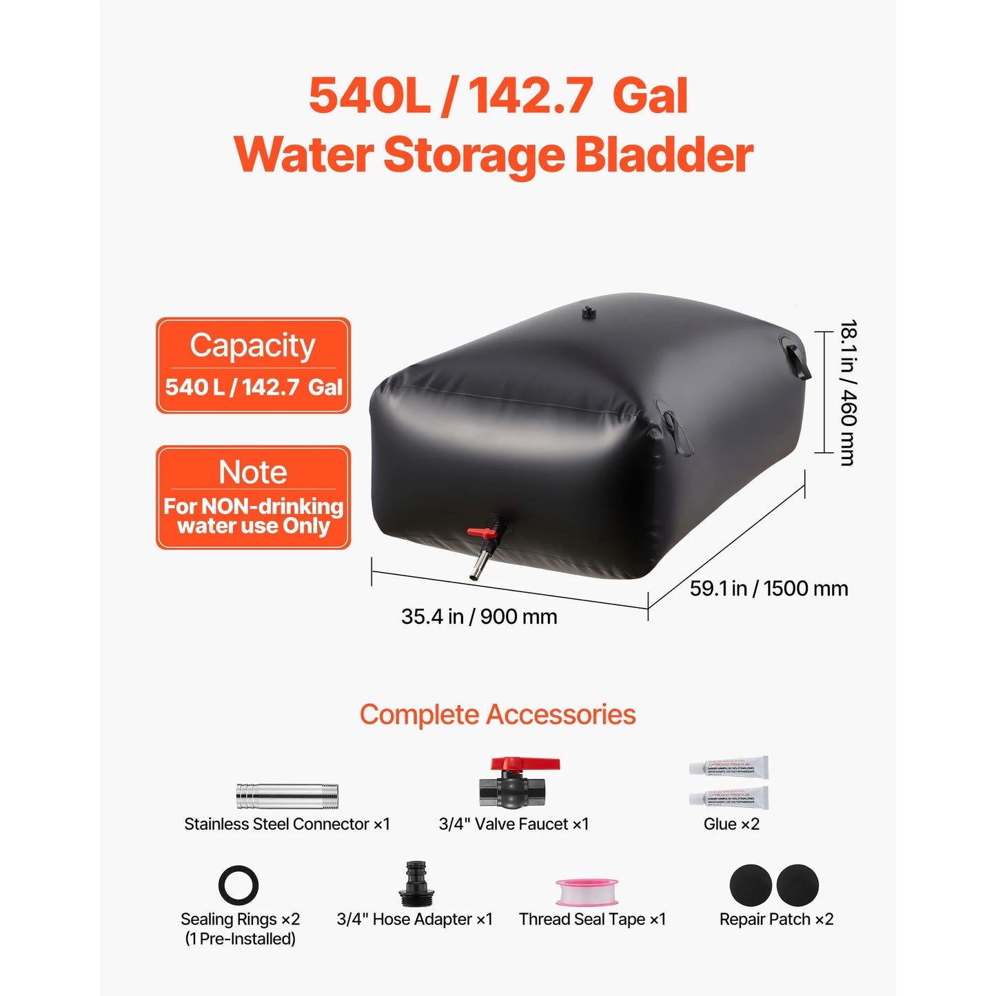 SucceBuy Portable & Collapsible Water Storage Containers for Camping