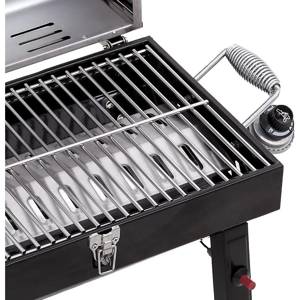 1-Burner Portable Gas Grill, Stainless Steel