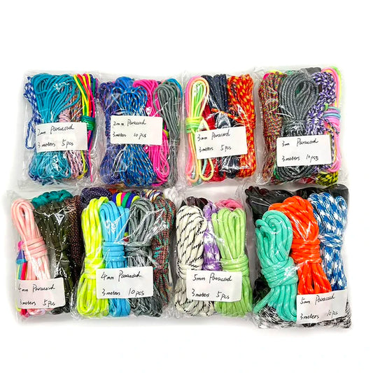 320 Colors Paracord 2mm/3mm/4mm/5mm New Colors High Quality Parachute cord Survival Camping Accessories