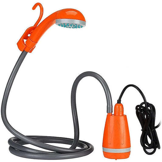 Portable Camping Shower, Adjustable Water Shower Pump with Hook, Outdoor Shower with Filter, Suitable for Camping, Pet Cleaning