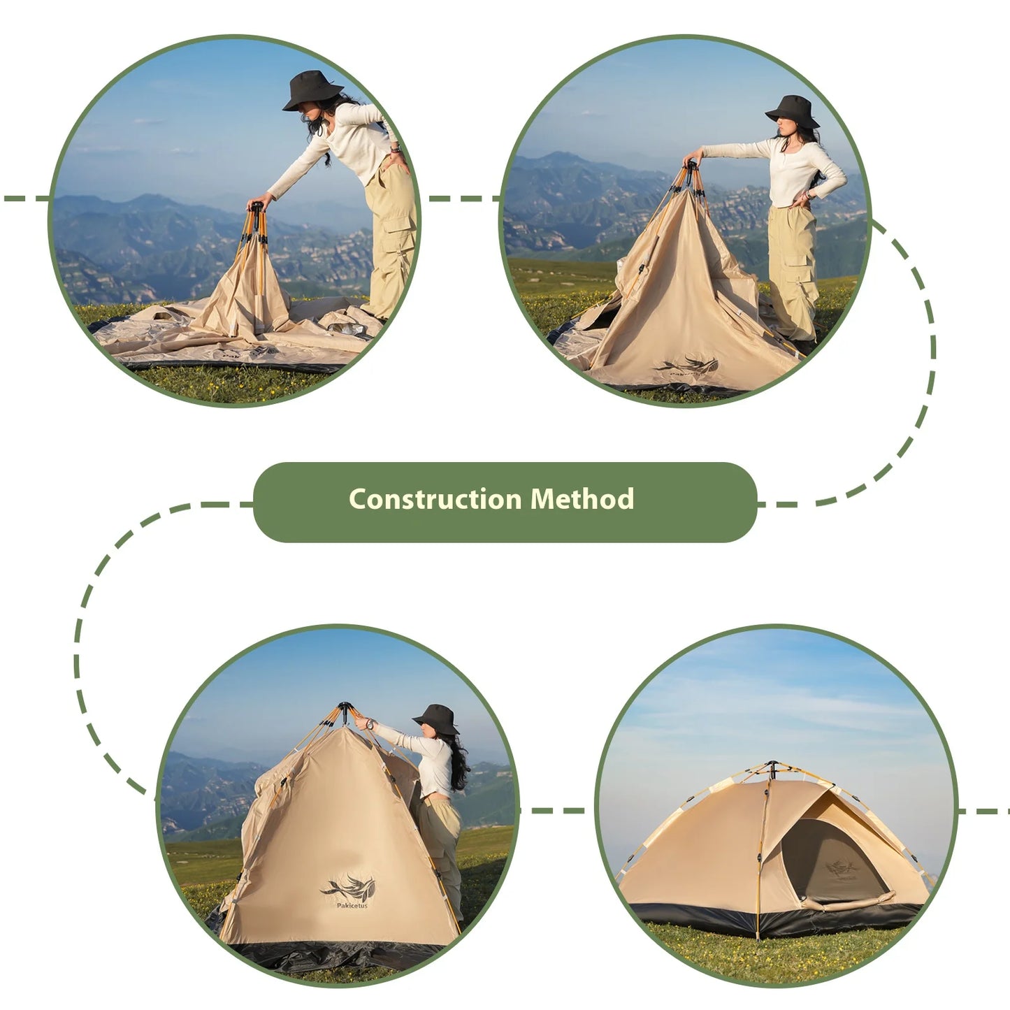 Gold Series Instant Cabin Tent - 3-4 Person All-Season Shelter for Beach, Fishing & Outdoor Travel