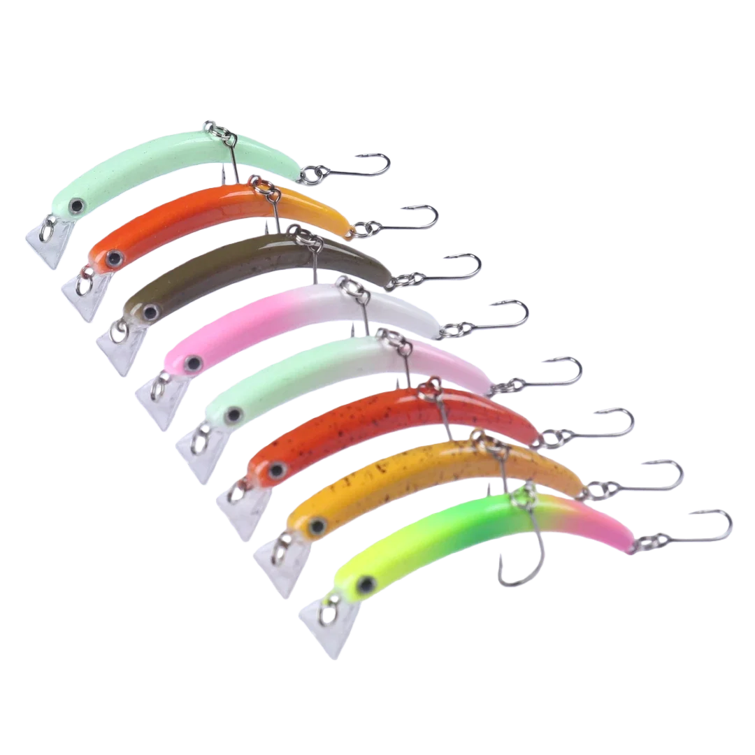 8-Piece Mini Crankbait Fishing Lure Kit for Bass, Trout & Pike
