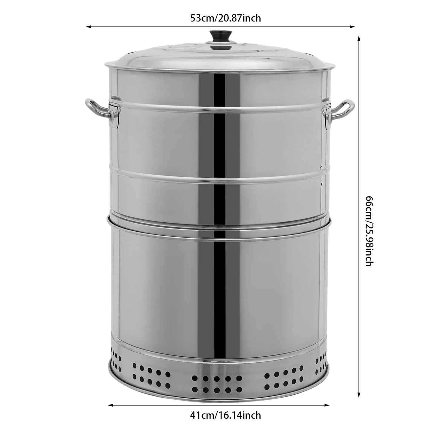 Charcoal Barbecue Grill Portable Outdoor- 360° Even Heating Stainless Steel