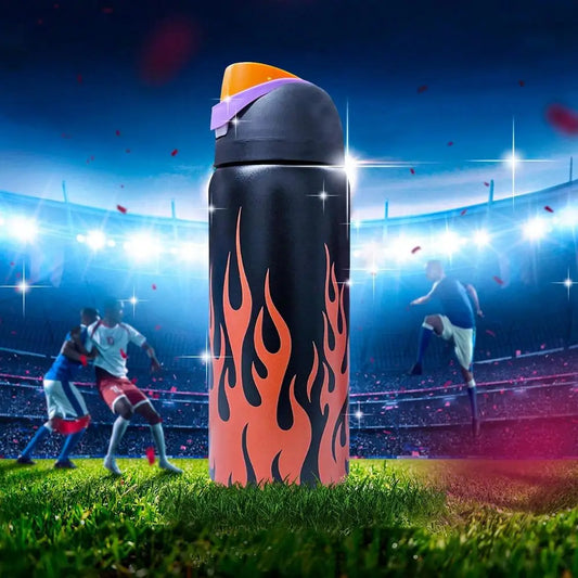 Insulated Stainless Steel Sports Water Bottle with Straw