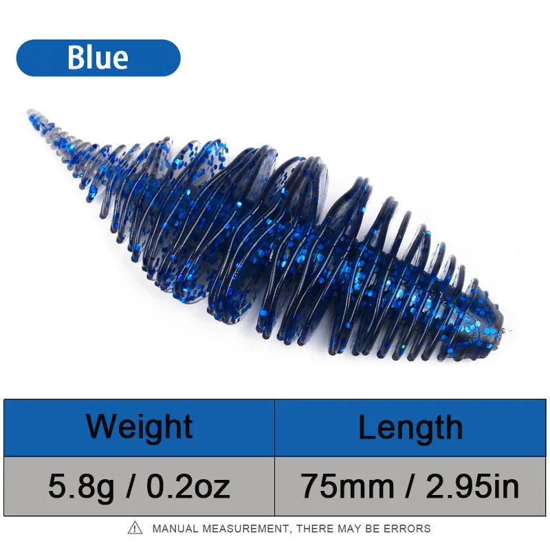 10Pcs Soft Swimbait 2.95" Fishing Lures Bass Trout Baits