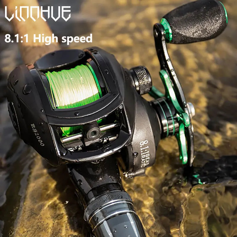 LINNHUE Best Baitcasting Reel BS2000 8.1:1 High Speed Spare Spool Reel