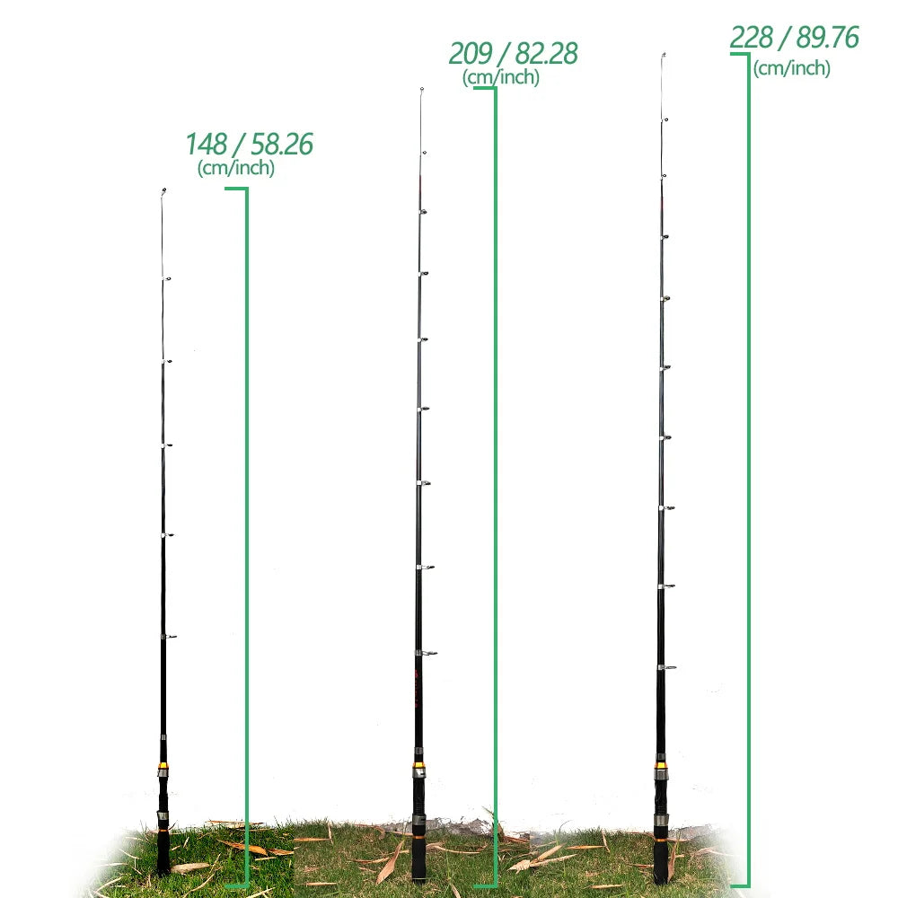 Ultra-Compact Portable Telescopic Travel Fishing Rod (1.5M–2.3M)