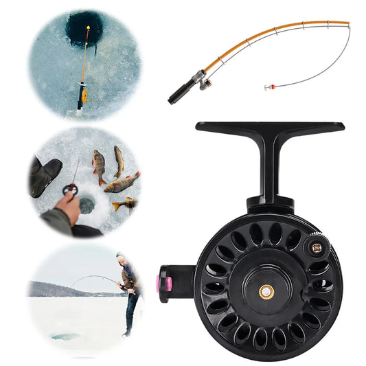 Fly Fishing Reel ABS Lightweight Ice Fishing Reel Fishing Wheel for Trout Pike Winter Fishing Accessories