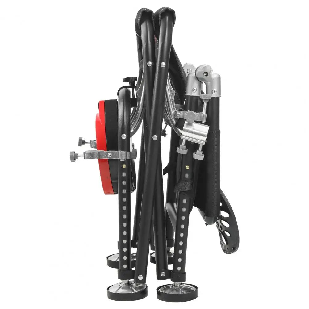 13 Gear Rise Fall 21cm Adjustable Fishing Chair with Backrest Rod Holder Folding Fishing Deck Chair