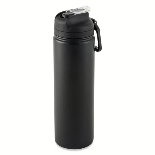 24 oz Insulated Stainless Steel Sports Water Bottle with Straw Lid