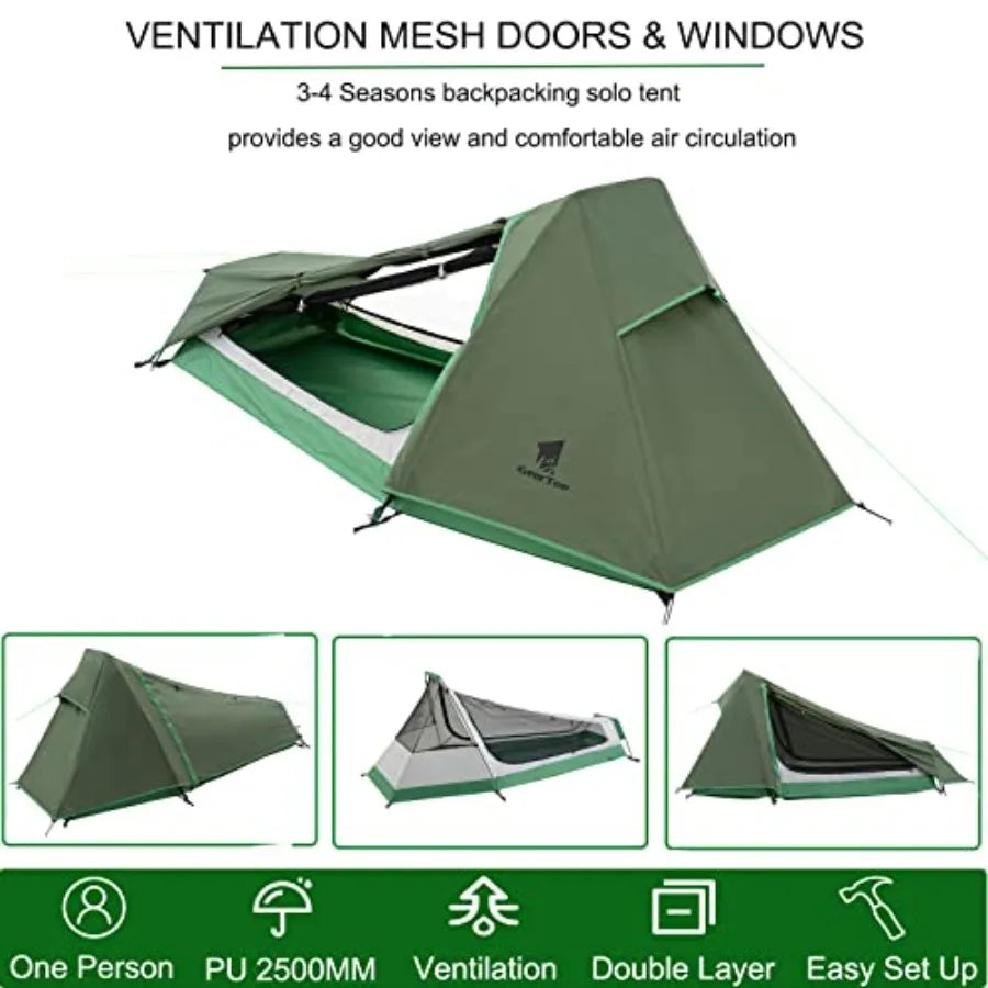 Ultralight Bivy Tent for 1 Person 3 Season Waterproof