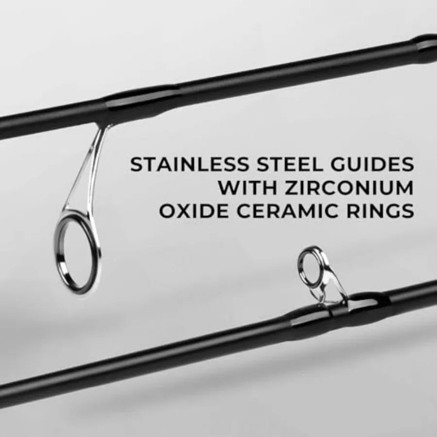 Crixus Fishing Rods, IM6 Graphite Rod and Rod W/Zirconium Oxide Ring Stainless Steel Guides, SuperPolymer Handle