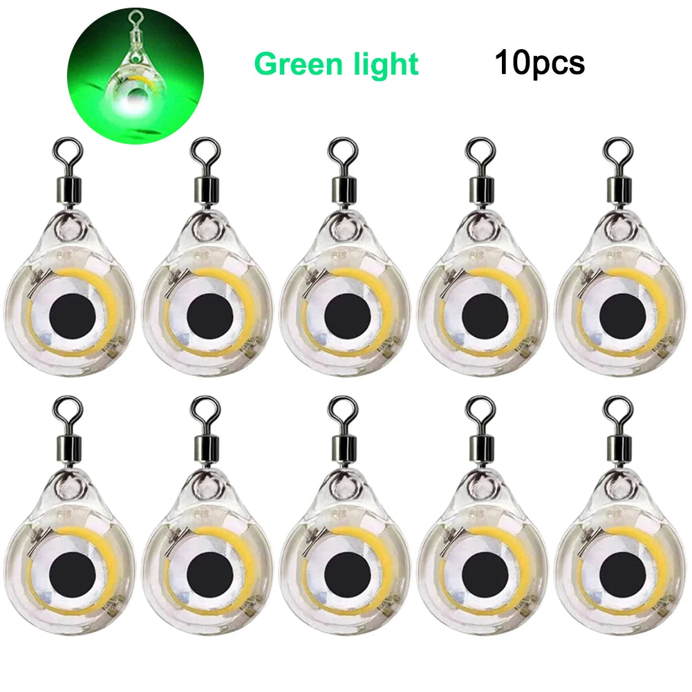 10-100Pcs Mini Fishing Lure Light LED  Eye Shape