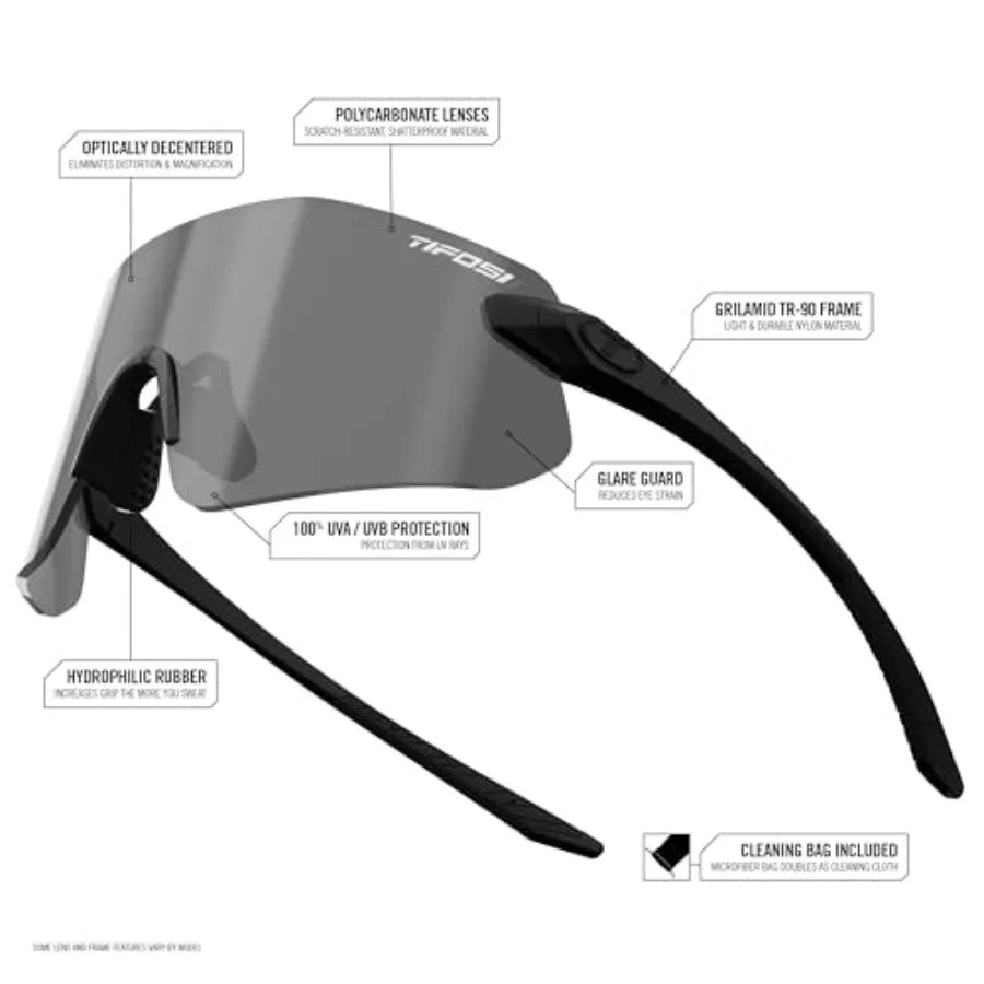 Tifosi Vogel SL Sport Sunglasses Men and Women - Ideal For Baseball, Cycling, Cricket, Golf, Hiking, Running