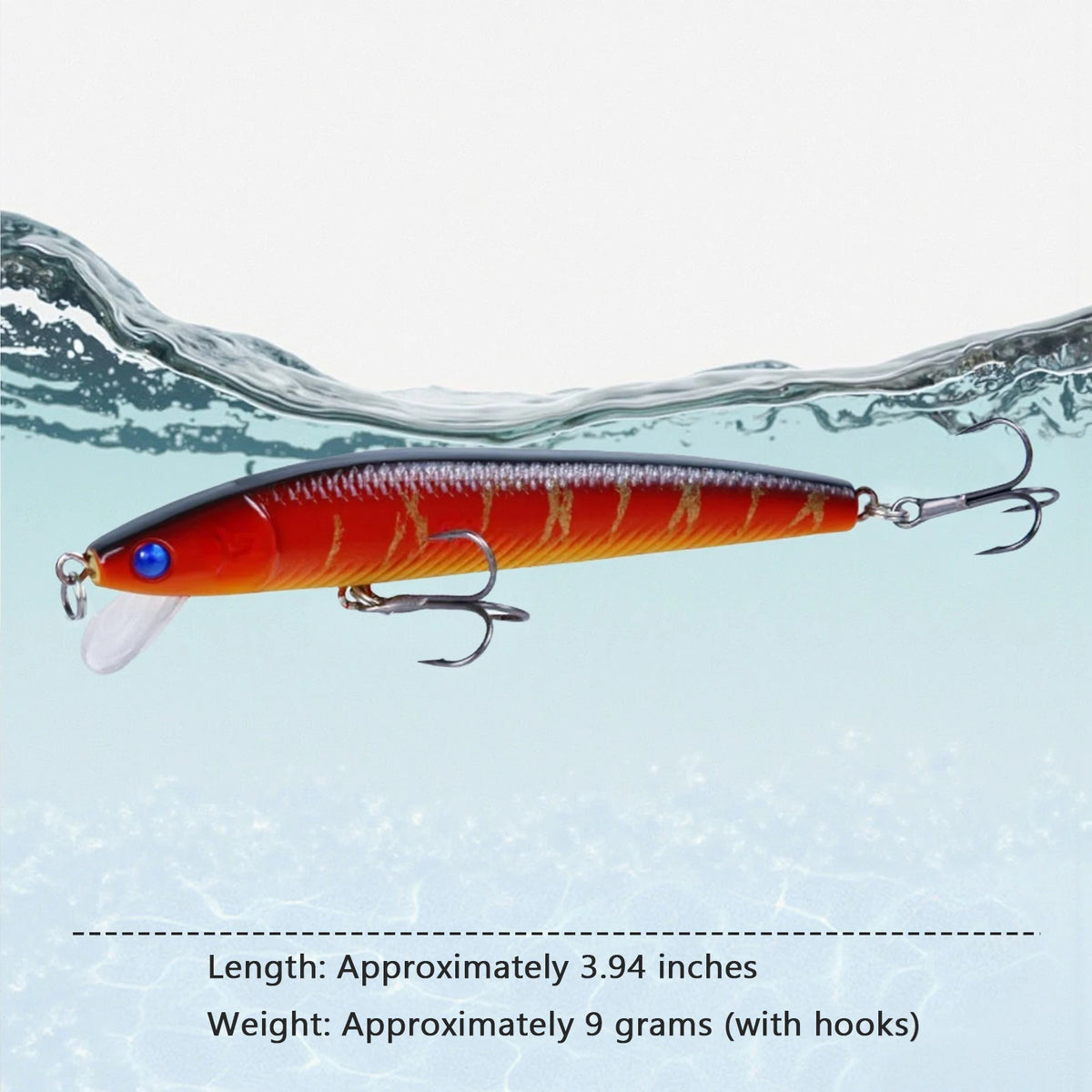10-Pack Floating Minnow Crankbaits Set with Portable Tackle Box