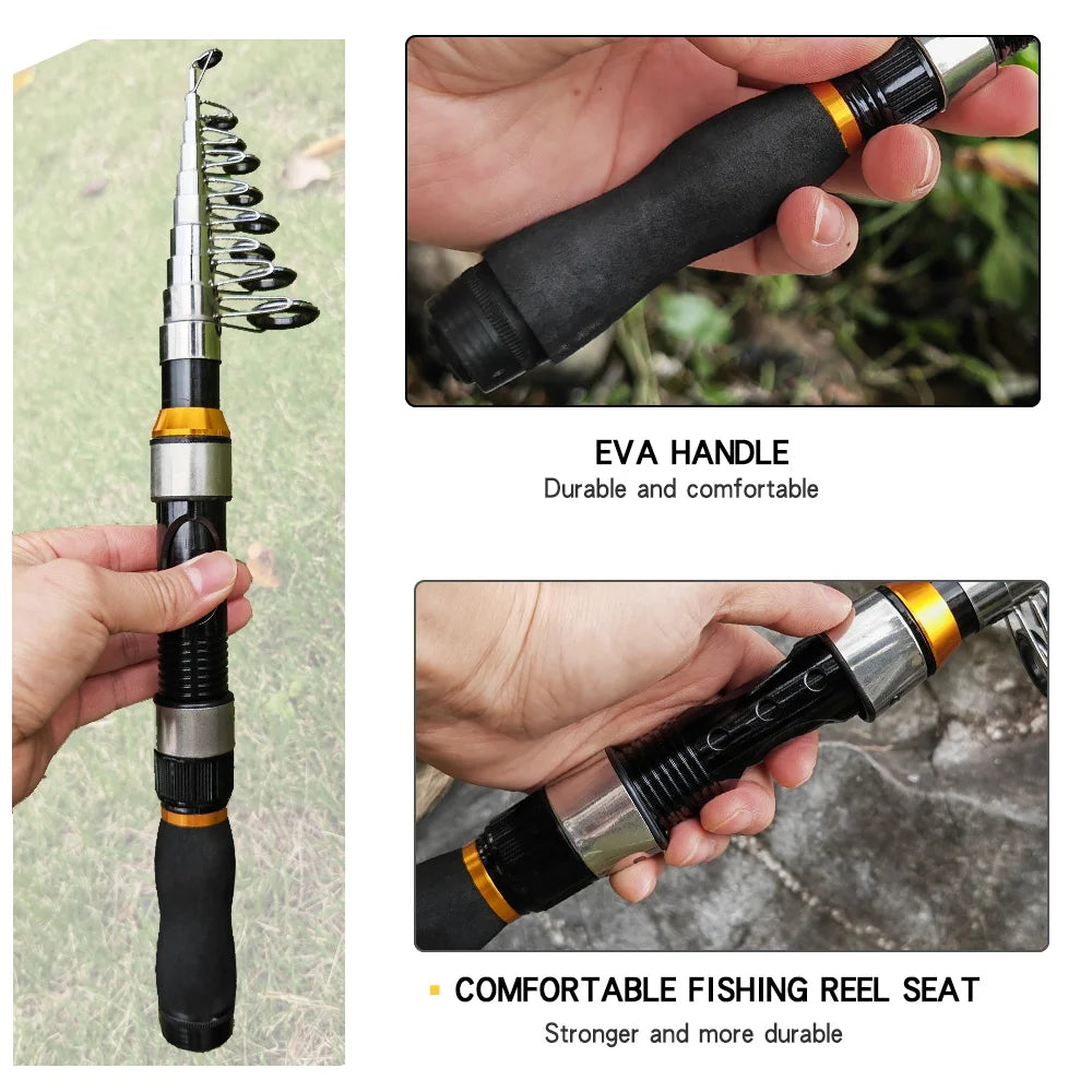 Ultra-Compact Portable Telescopic Travel Fishing Rod (1.5M–2.3M)