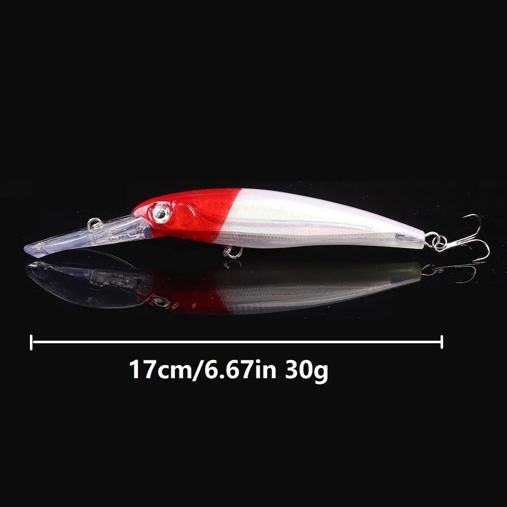 6-Pack 6.7-Inch Big Sea Fishing Minnow Crankbaits (1.09 oz)