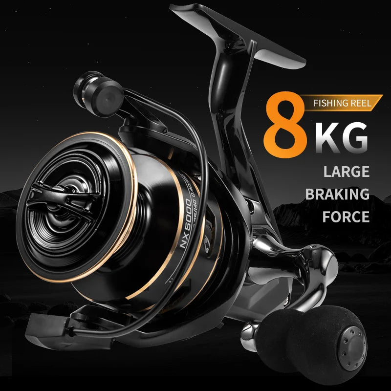 NX Series Heavy-Duty Metal Spinning Fishing Reel (10KG Max Drag)
