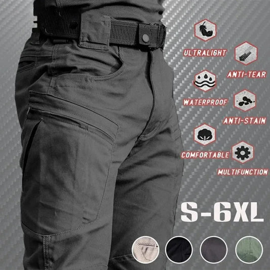 Men's Lightweight Tactical Cargo Pants | Outdoor Waterproof Combat Trousers