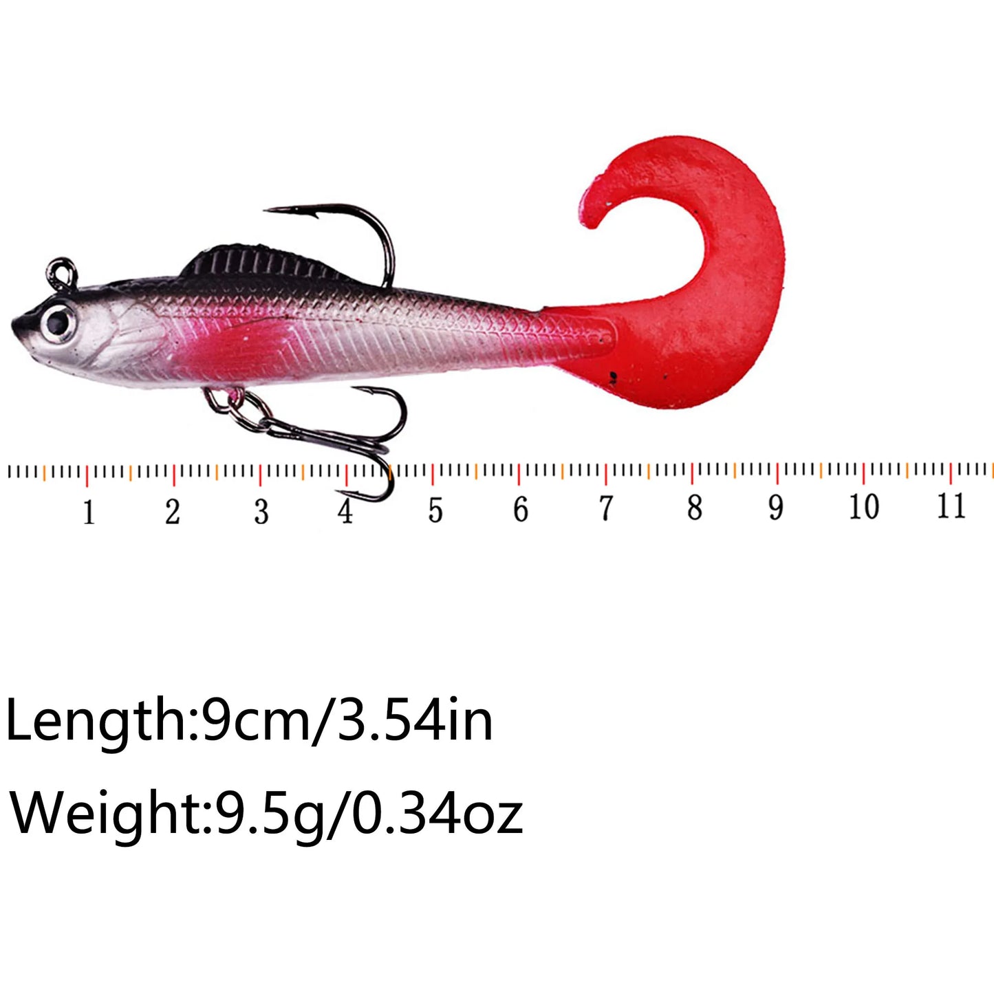 6PCS Wobblers Artificial Baits Fishing Tackle Soft Silicone Bait