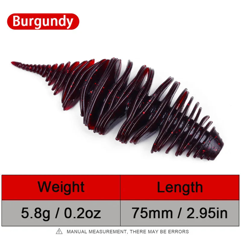 10Pcs Soft Swimbait 2.95" Fishing Lures Bass Trout Baits