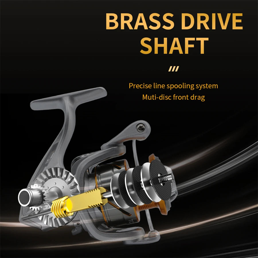 ROOBLINOS TC Spinning Reel Smooth Fishing Reel Strong Drag Lightweight Ball Bearings Saltwater Freshwater