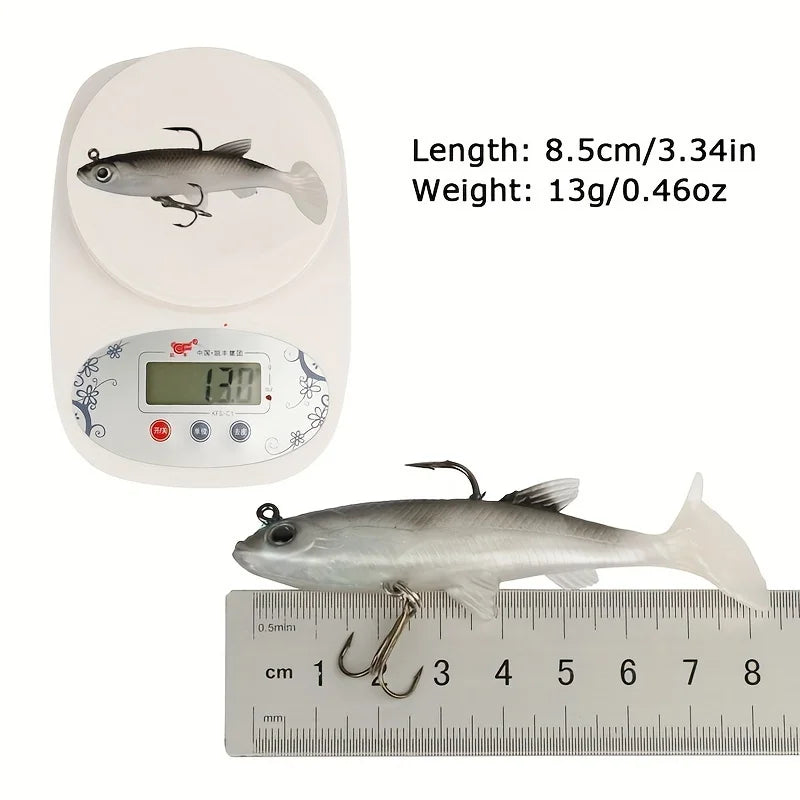 5Pcs Realistic Soft Bait-8Cm Realistic Bait-High-Quality Sharp Hook for Freshwater Fishing