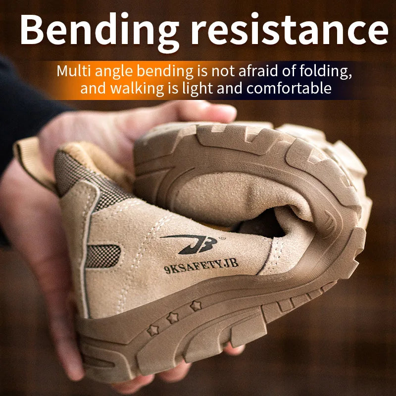 Composite Toe Light Weight Safety Shoes Comfortable Soft Work Sneakers Wear-resisting Anti-Puncture Low Top