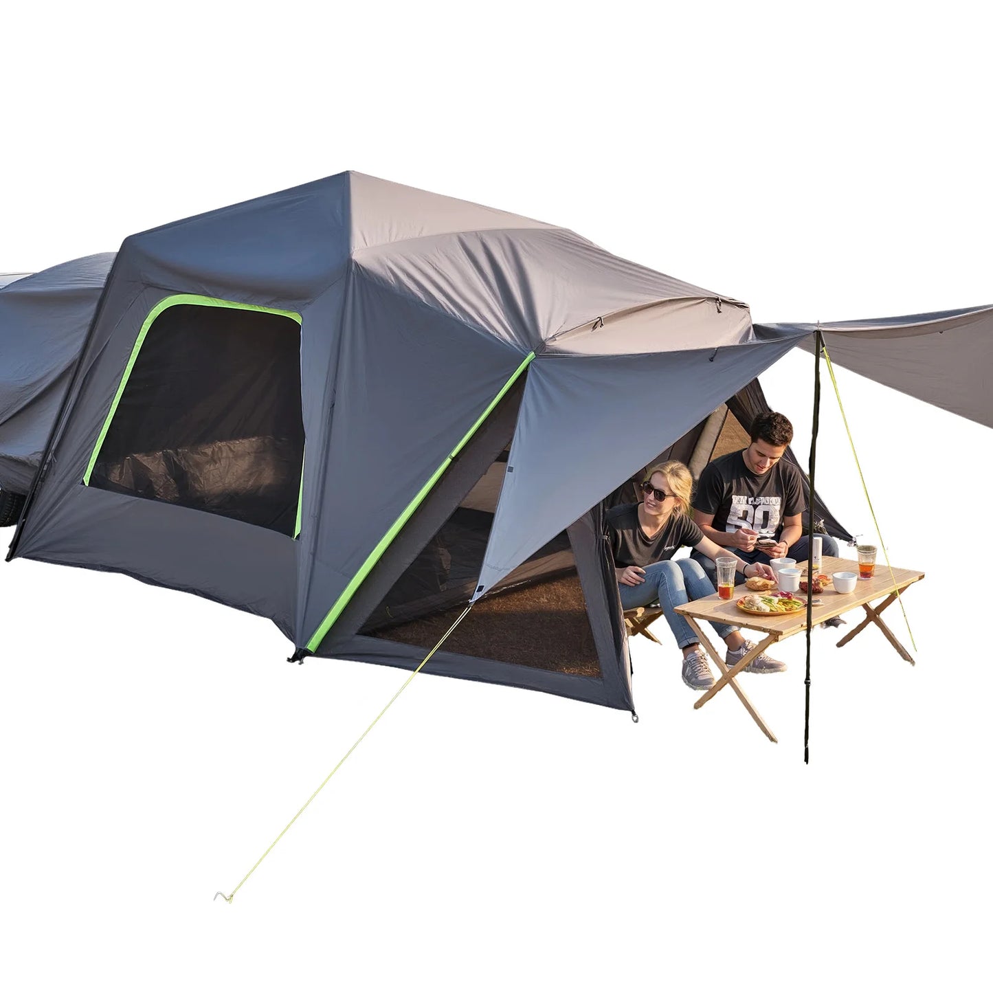 SucceBuy SUV Tent for Camping Waterproof Spacious Double Layer Design Shade Awning