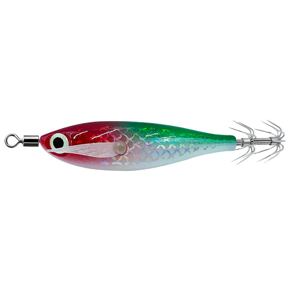 Luminous Squid Hook Squid Fishing Lure with 3D Eyes Glow In The Dark Squid Bait for Night Fishing