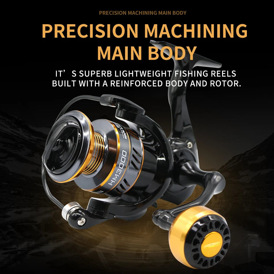 HM Series Metal Reel Cup Spinning Fishing Reel (10KG Max Drag)